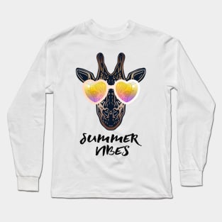 Summer Vibes Giraffe Long Sleeve T-Shirt